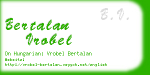 bertalan vrobel business card